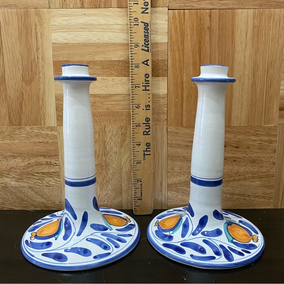 Pair of DESUIR International Made in Italy Ceramic Candle Holder - Picture 5 of 13